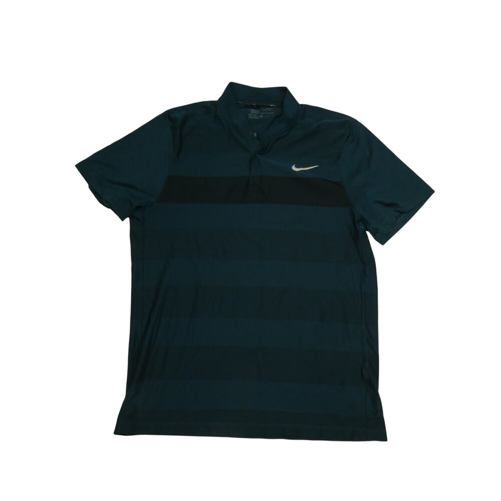 men's Nike Golf no collar golf polo shirt, green, size: large modern fit